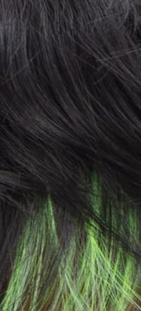 Shake-N-Go Lite Wavy Mullets Wig - LIME-DROP Retro 80s-90s Hairstyle