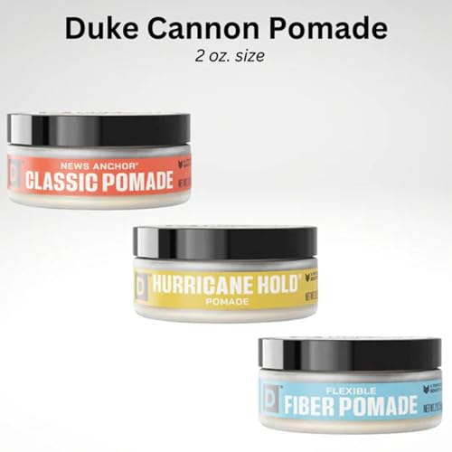 Duke Cannon Pomade Set - Medium to Strong Hold, Natural Matte Finish, Travel Size