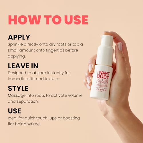 ELEVEN AUSTRALIA I Want Body Volume Texture Powder - Lightweight Hair Volumizer, 0.3 Oz