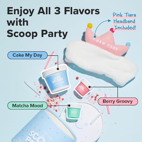 I DEW CARE Scoop Party Ice Cream-Inspired Wash-Off Face Mask Set with Headband
