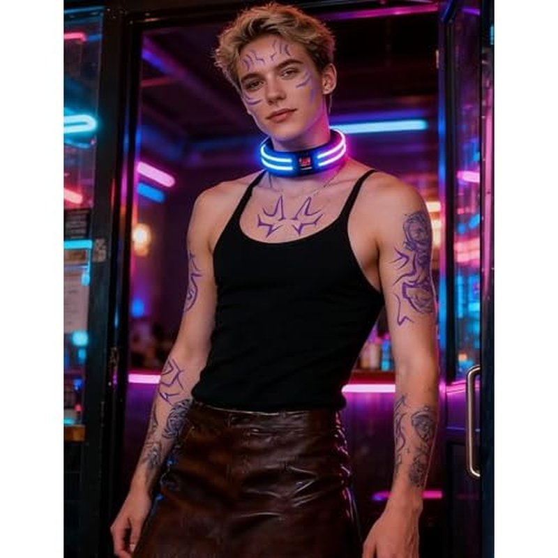 Anime Purple Temporary Tattoos Cosplay Tattoo Stickers Dress Up Party Makeup Body Art Prop Accessories for Women Men (4 PCS)