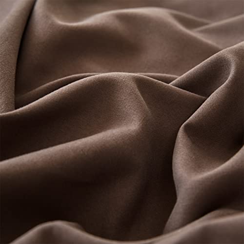Pureant Brown Queen Comforter Set 90x90 Inches Mocha Coffee Bedding
