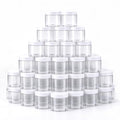 48 Pack 4 Oz Plastic Jars with White Lids - Small Food & Cosmetic Containers