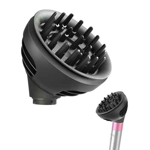 Wave+Curl Diffuser for Dyson Airwrap Styler, Upgraded Diffuser Nozzle Attachment for Dyson Airwrap HS01 HS05 HS08 for Wavy Curly or Coily Hair Type