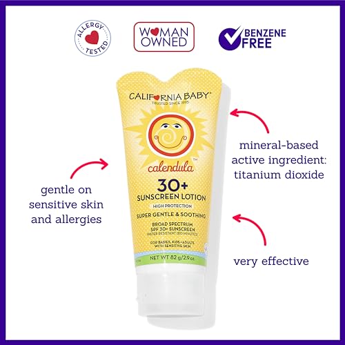 Mineral-Based Baby Sunscreen SPF 30+ Travel Size with Lavender Scent