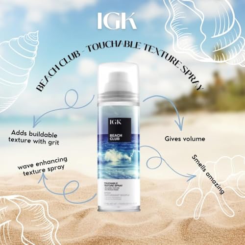 IGK Beach Club Volumizing Texture Spray 2 Pack 5.0 fl oz each (Beach Waves + Instant Volume)