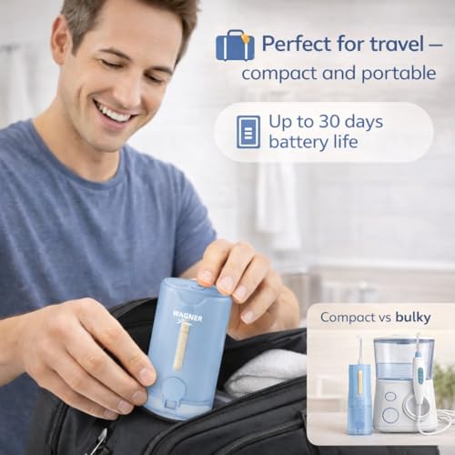 Cordless Water Flosser with 5 Pressure Modes & 4 Nozzles - Rechargeable Portable Dental Irrigator