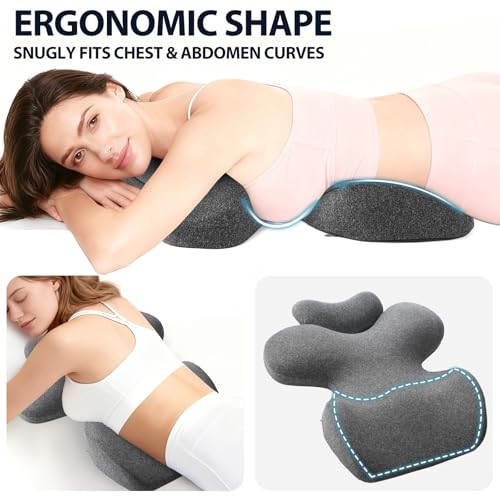 Memory Foam Breast Pillow and Face Down Massage Pillow 19.6 x 17.7 x 5 inches