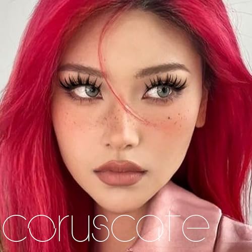 CORUSCATE Manga Lash Clusters Wispy Eyelash Clusters Fairy Anime Lashes Clusters Individual Natural Cluster Eyelash Extensions Asian Style C Curl Manhua Style 10-18mm DIY Wet Look Lash Extension