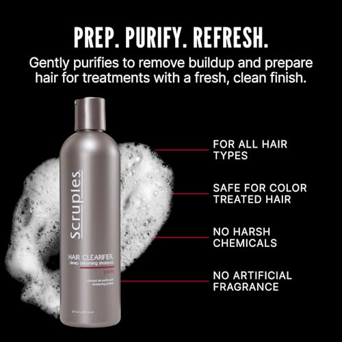 Scruples Hair Clearifier Shampoo 12 oz – Deep Clarifying Detox for All Hair Types (Professional Grade)