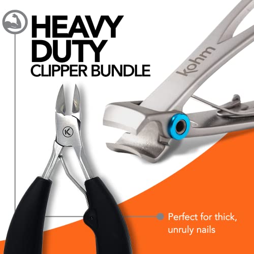 Heavy Duty Nail Clippers Set for Thick and Ingrown Toenails - Professional Pedicure Tools