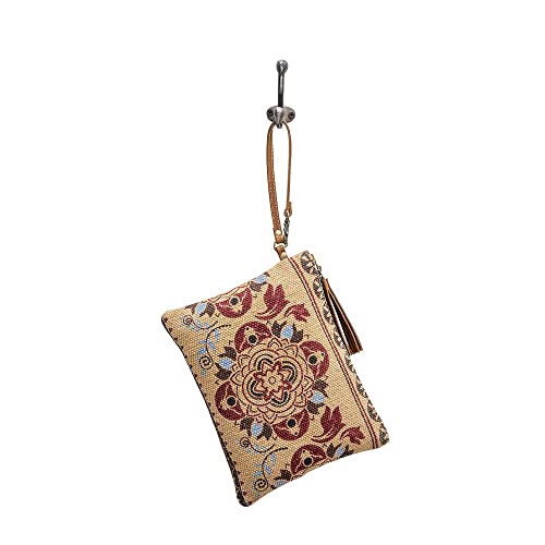 Myra Bag Cacnea Hope Pouch - Western Travel Cosmetic Organizer with Leather Strap