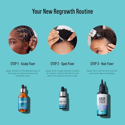 KISS Colors & Care Organic Hair Fixer Growth Oil, Natural Oils for Stronger Follicles, Reduced Breakage & Frizz, Moisture Retention & Split End Protection, 133mL (4.5 fl. oz.) (Pack of 2)