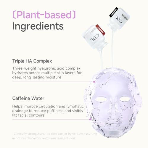 CANDORLOV Spotlight Collagen Face Mask - Brightening, Cooling & Hydrating Sheet Mask for Dark Spots
