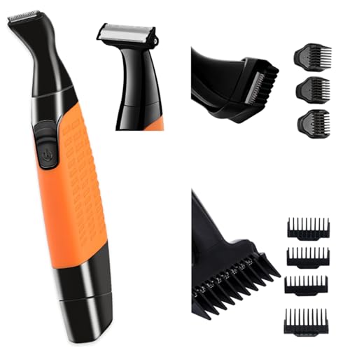 Men's Body Hair Trimmer and Grooming Kit - Wet Dry Groin, Face, Beard, Head Shaver