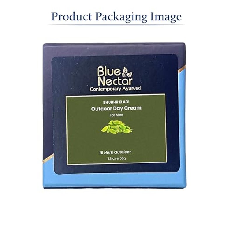 Blue Nectar Eladi Outdoor Day Face Cream for Men | Daily Moisturizer for Pollution Defense & Outdoor-Exposed Skin | Nourishing Men¡¯s Face Cream for Oily & Dry Skin (19 Herbs, 1.7 Oz)