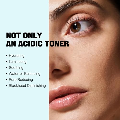 BHA Toner with Niacinamide for Face, Exfoliating Liquid for Blackheads & Pores - 6.76 Fl Oz Pack of 2 (Variation of THIS listing)