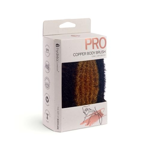 Copper Glow Dry Body Brush for Exfoliation & Lymphatic Drainage - Energising Skin Care Tool