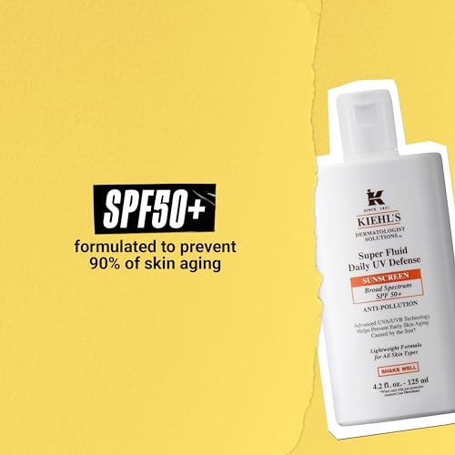 Kiehl's Super Fluid Daily Sunscreen SPF 50+ 4.2 Fl Oz - Lightweight UV Protection
