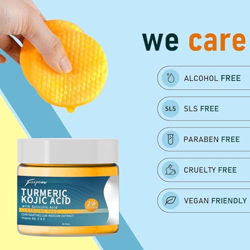 Turmeric Acid Cleansing Pads For Women: Exfoliating & Hydrating Turmeric Cleansing Pads for Face
