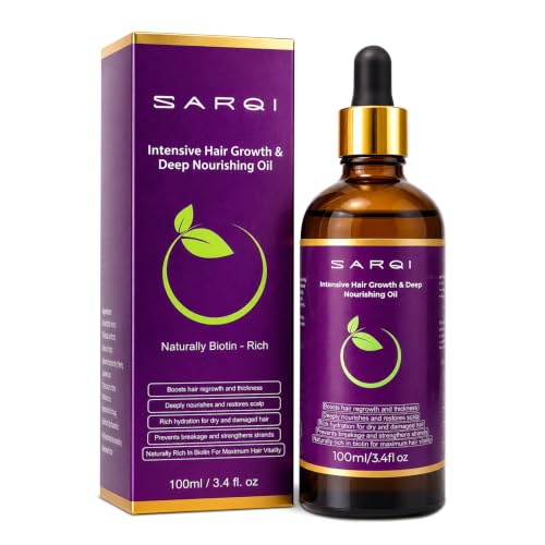 Natural Hair Growth Oil with Biotin & Botanical Oils for Thicker, Stronger Hair - 100ml