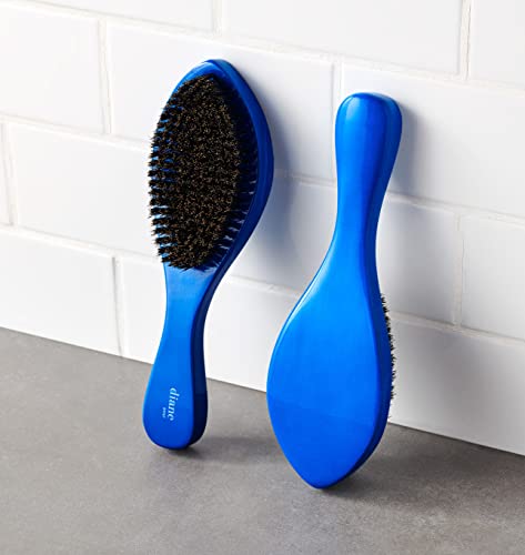 Blue Diane Prestige Medium Boar Bristle Curved Wave Hair Brush - Pack of 2