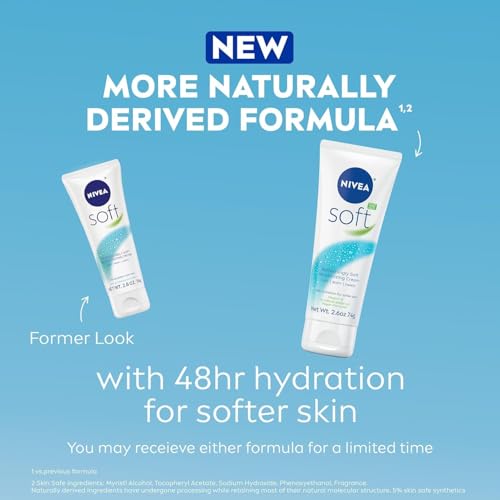 NIVEA Soft Moisturizing Cream - 2.6 Fl Oz Pack of 6, All-Purpose Hydrating Lotion