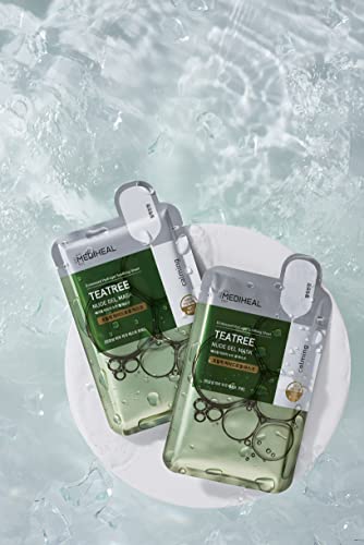 Mediheal Calming Teatree Gel Mask 10 Sheets - Soothing Hydrogel Face Mask for Irritated Skin