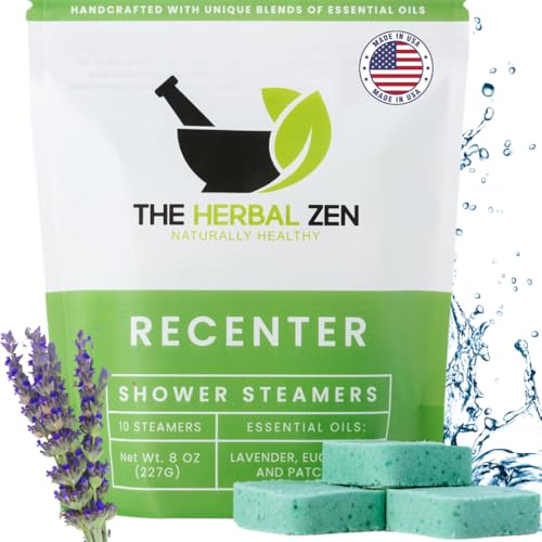 Herbal Zen Recenter Shower Steamers Original 10 Pack | Aromatherapy Relaxation