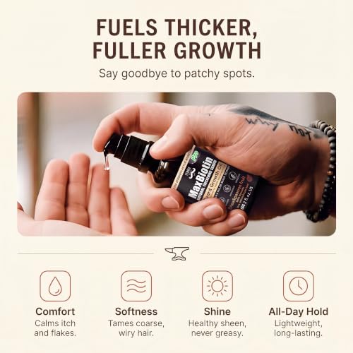 FEBOTE Citrus Biotin Beard Growth Oil 2-Pack for Men - Softens & Nourishes