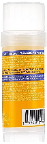 Cantu Flaxseed Smoothing Hair Wax 2 oz - Extra Hold Edges & Frizz Control - Pack of 1