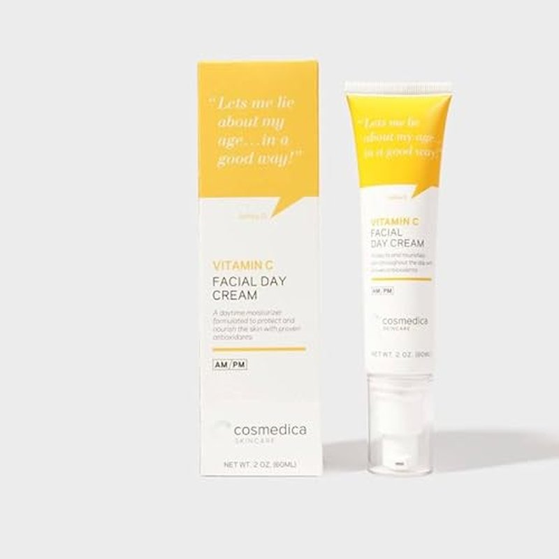 Cosmedica Skincare Vitamin C Facial Moisturizer ? 15% Vitamin C Facial Day Cream - 2 ounces ? Protects and nourishes skin throughout the day ? Vegan, Cruelty Free Skincare