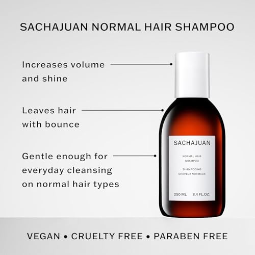 SACHAJUAN Normal Hair Shampoo - Gentle Daily Cleansing with Shine, 8.4 oz - For All Hair Types