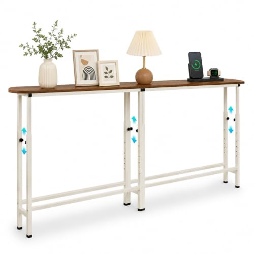 78.8 Inch Adjustable Narrow Console Table for Behind Couch, Entryway & More