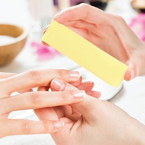 ForPro Professional Collection Yellow Pedicure Block, 220/220 Grit, Three-Sided Pedicure Nail Buffer, 3.75¡±L x 1¡±W x 1¡±H, Yellow, 15-Count (Pack of 4)