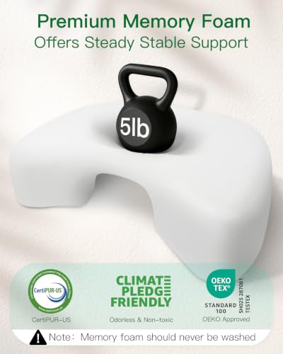 Side Sleeper Pillow with Arm Hole for Shoulder Pain & Numbness - Ergonomic Memory Foam