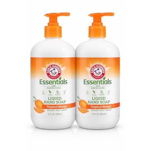 Arm & Hammer Essentials with Gentle Baking Soda, Liquid Hand Soap, 12 fl oz. (Tropical Mango)