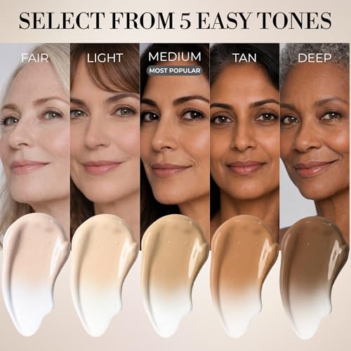 Liquid Mirage Color Changing Foundation for Mature Skin - Light 02, Hydrating, Skincare-Infused Makeup