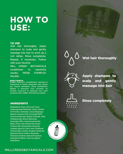 Biotin Shampoo for Hair Growth - Organic & Nourishing, 14 oz (Two Pack)