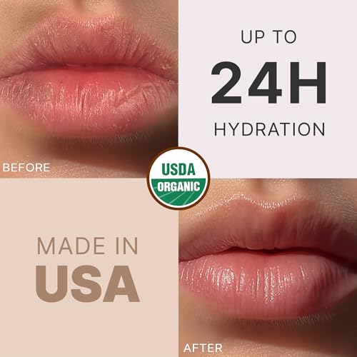 Organic Lip Balm Gift Set - 12 Flavored Tubes, USA Made, Petroleum-Free