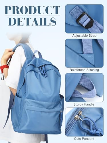Kids Nylon School Backpack Bulk 10 Pieces Retro Color with Large Capacity & Multi-Layer Design - Unisex