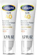 Cetaphil Tinted Sunscreen SPF 40 Face Lotion 1.7 Fl Oz Pack of 2 - Broad Spectrum Mineral
