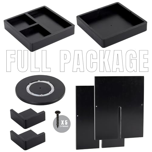 Men's Cologne Organizer 3-Tier Wooden Perfume Shelf with Rotation Model 1