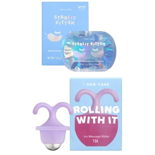 I DEW CARE Hydrogel Eye Patch - Starlit Kitten, 5 EA + Rolling With It Bundle