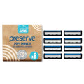 Preserve POPi Shave 5 Blade Razor Refills - Vitamin E Strip, 8 Pack (Variation of Replacement Cartridges 8ct)