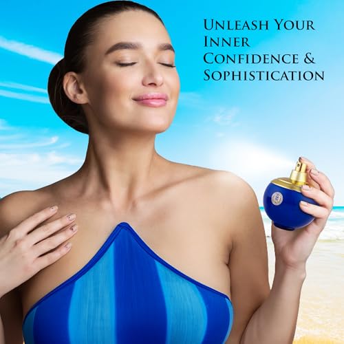 NovoGlow Verse Deep Blue Women's Perfume 3.4oz Floral Fruity Woody - Rose Jasmine Apple