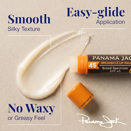 SPF 45 Sunscreen Lip Balm Set - Dreamsicle Flavor, Pack of 7