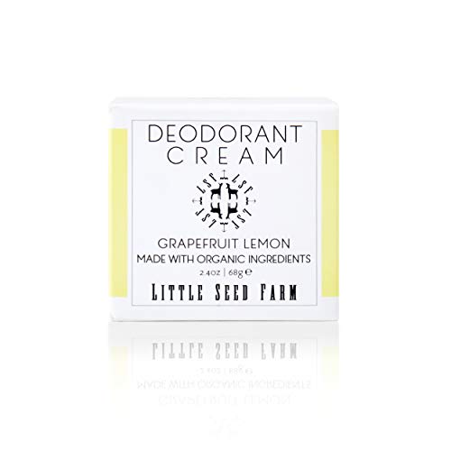 All Natural Aluminum & Baking Soda Free Deodorant Cream with Applicators - Grapefruit Lemon, 2.4 oz