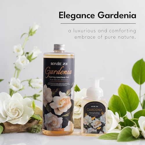 ROMIIE ZOI Gardenia Foaming Hand Soap Refill Set 3-Pack, 33.8 Fl Oz each