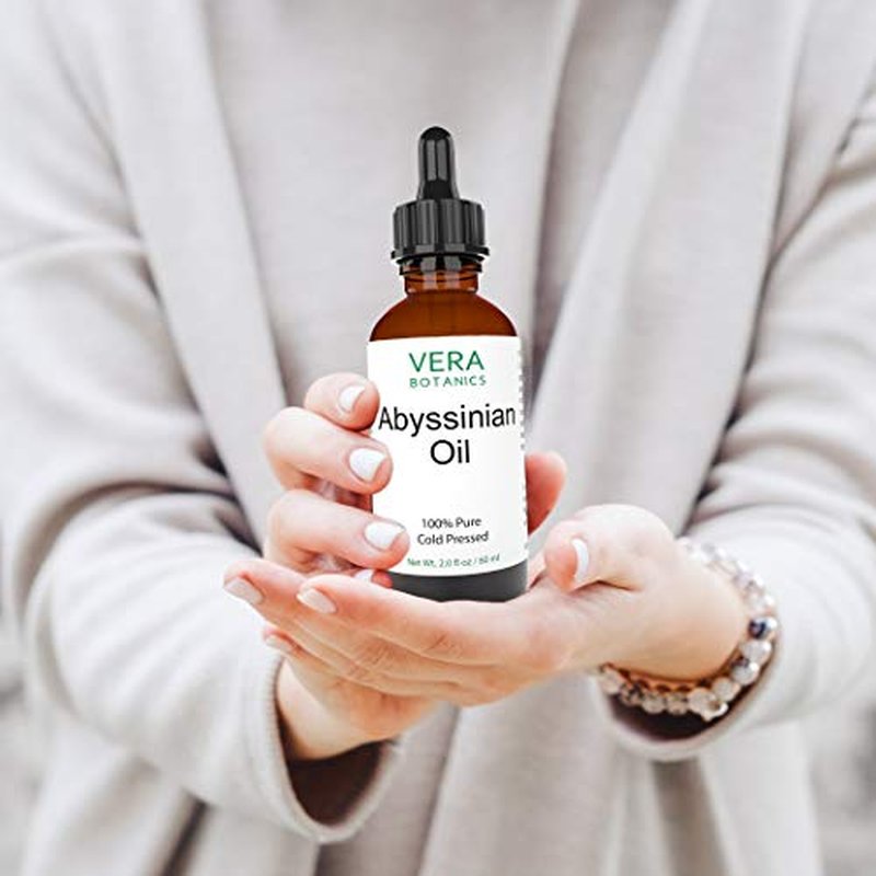 ABYSSINIAN OIL 100% Pure & Natural, Unrefined, Cold-Pressed For Face, Dry Skin, Nails, Lips, Body & Hair - Reduce Hair Breakage, Even Out Skin Tone, Therapeutic Massage